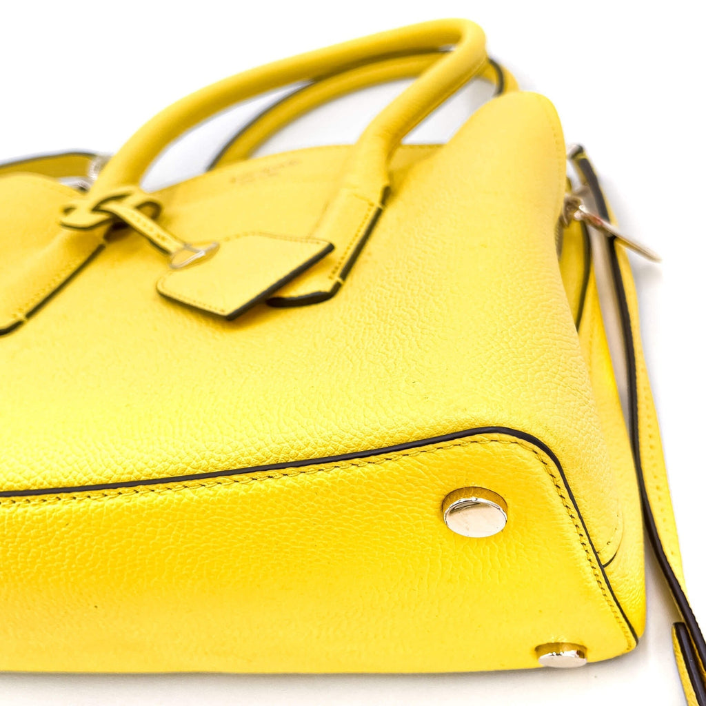 Margaux Medium Leather Yellow Bag