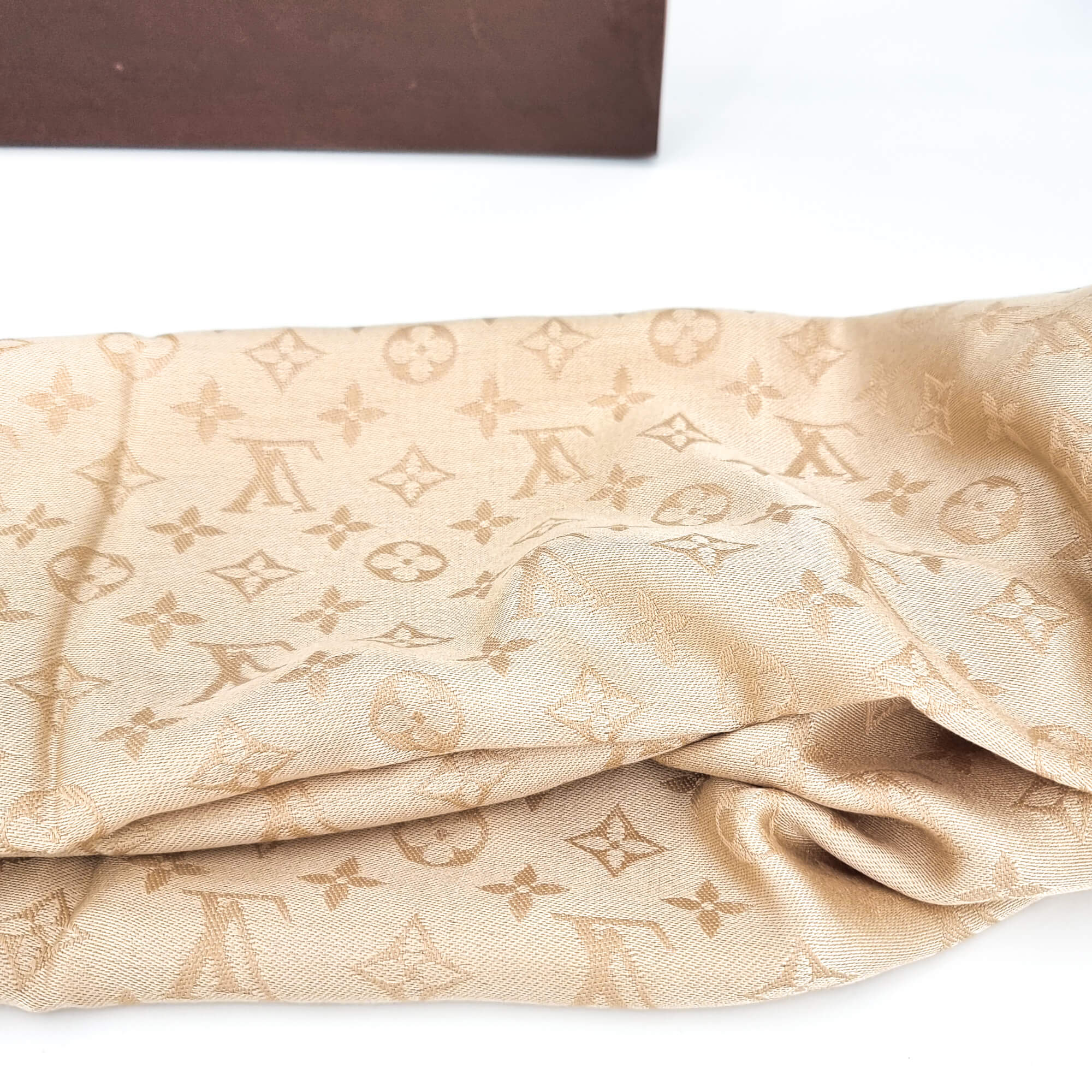 Beige Monogram silk