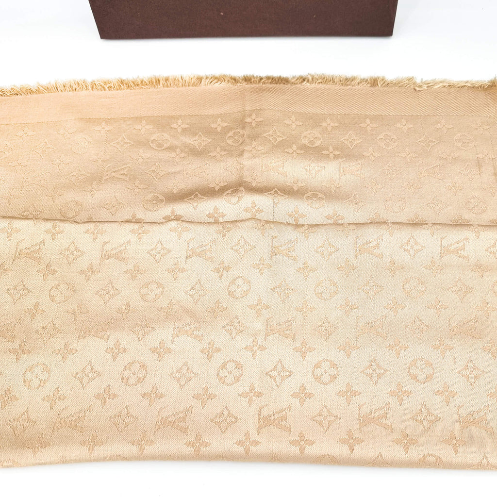 Beige Monogram silk
