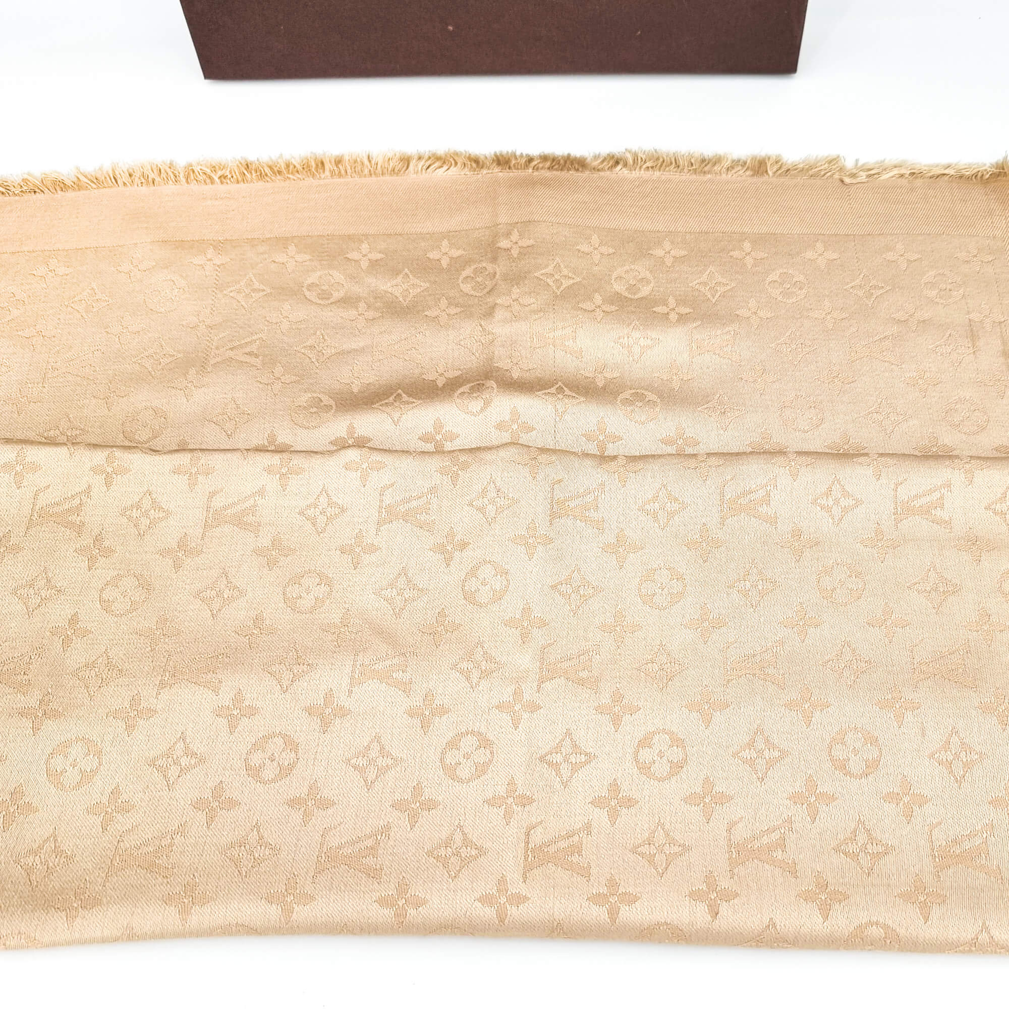 Beige Monogram silk