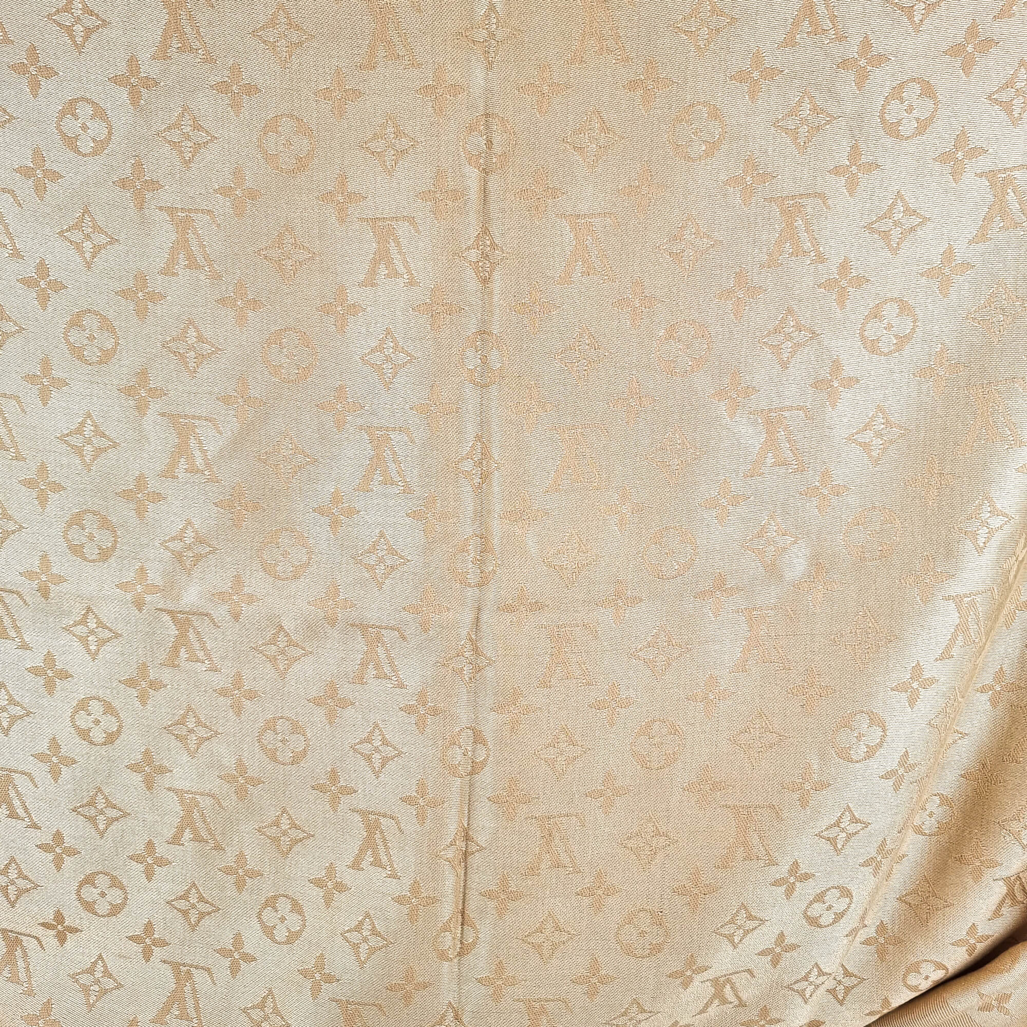 Beige Monogram silk