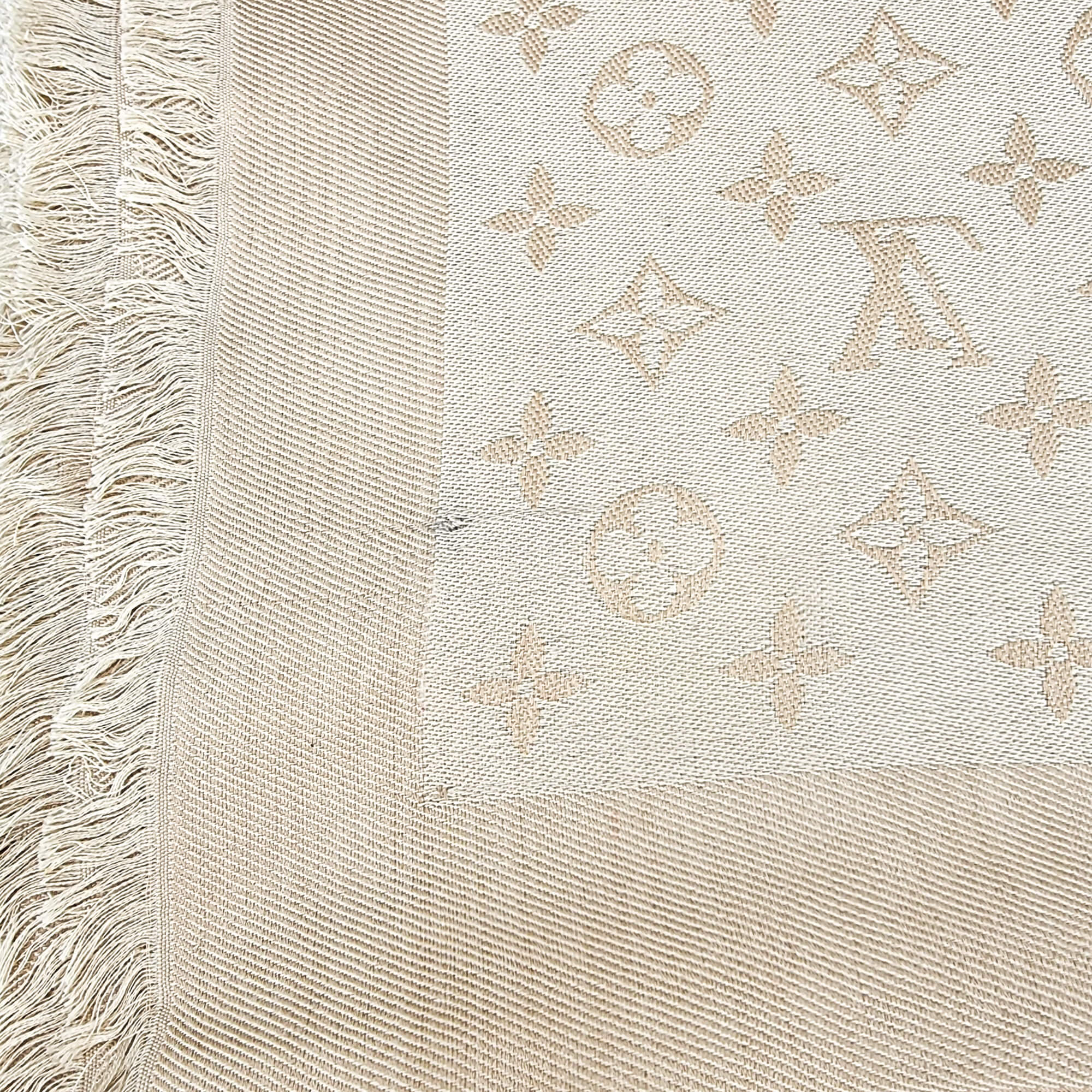 Beige Monogram silk