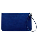Blue Epi Leather Wristlet Pouch