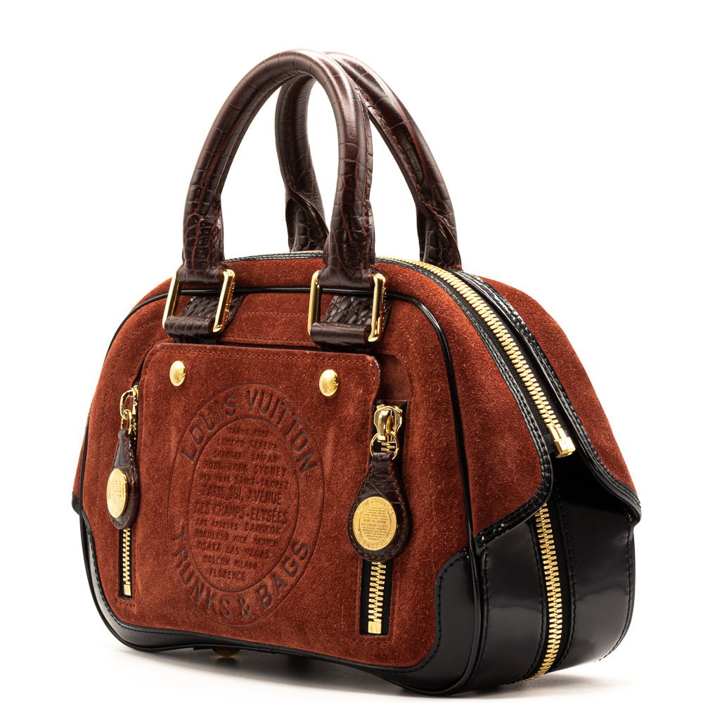 Bowler Rust Suede Havane Stamped Trunk