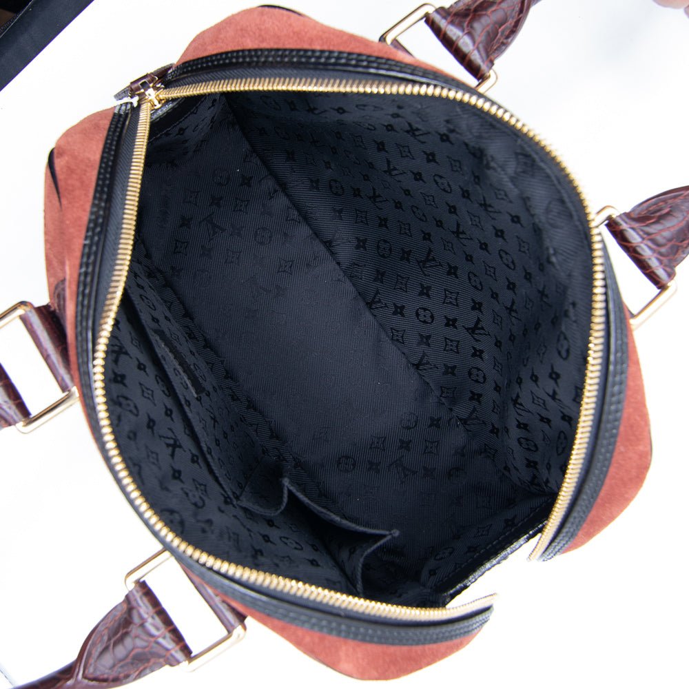 Bowler Rust Suede Havane Stamped Trunk