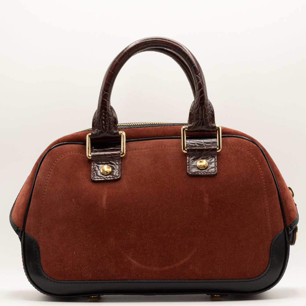 Bowler Rust Suede Havane Stamped Trunk