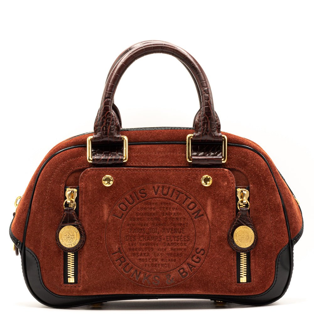Bowler Rust Suede Havane Stamped Trunk