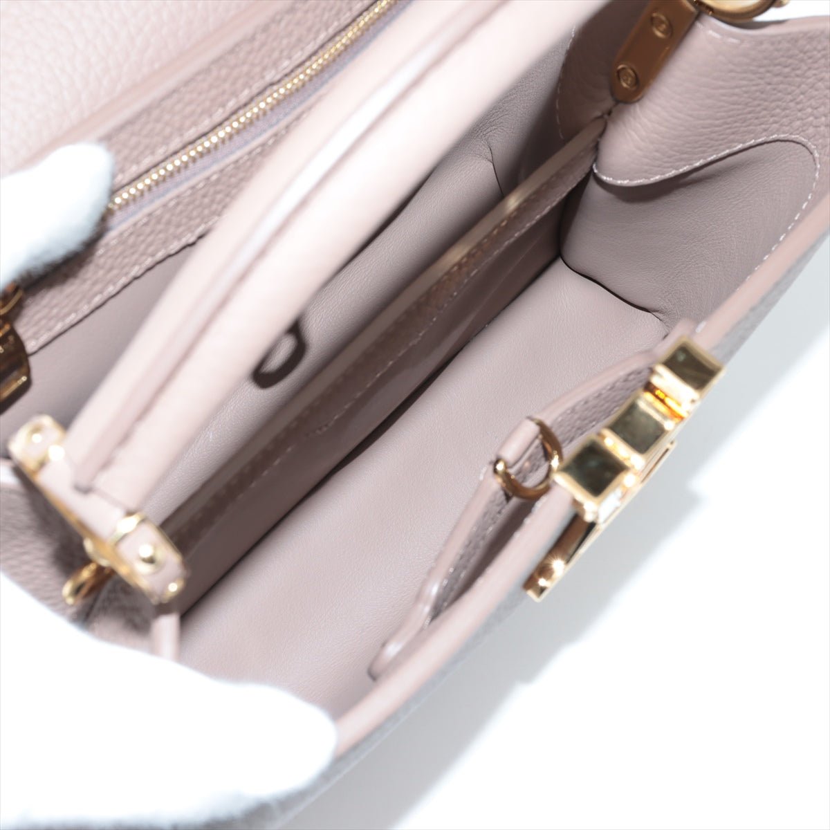 Capucines BB 2way Taurillon Leather Taupe