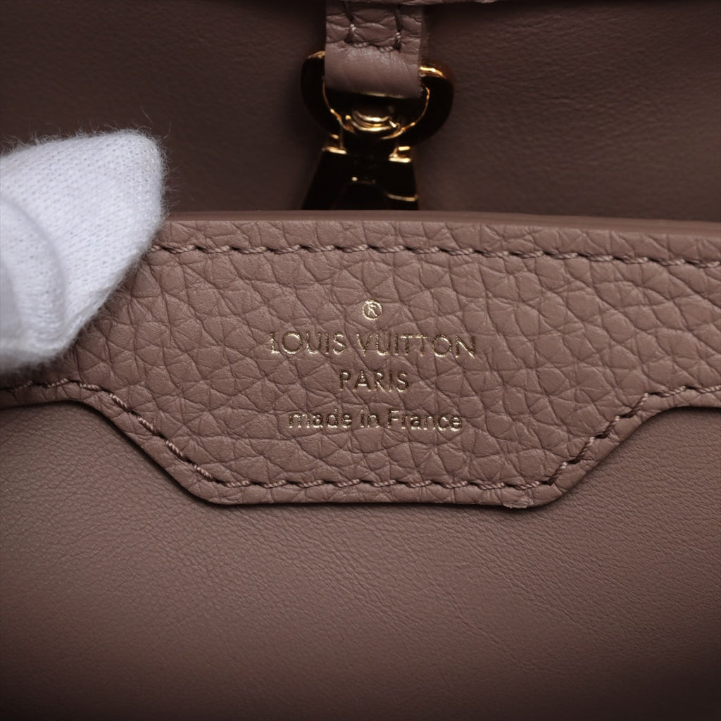 Capucines BB 2way Taurillon Leather Taupe