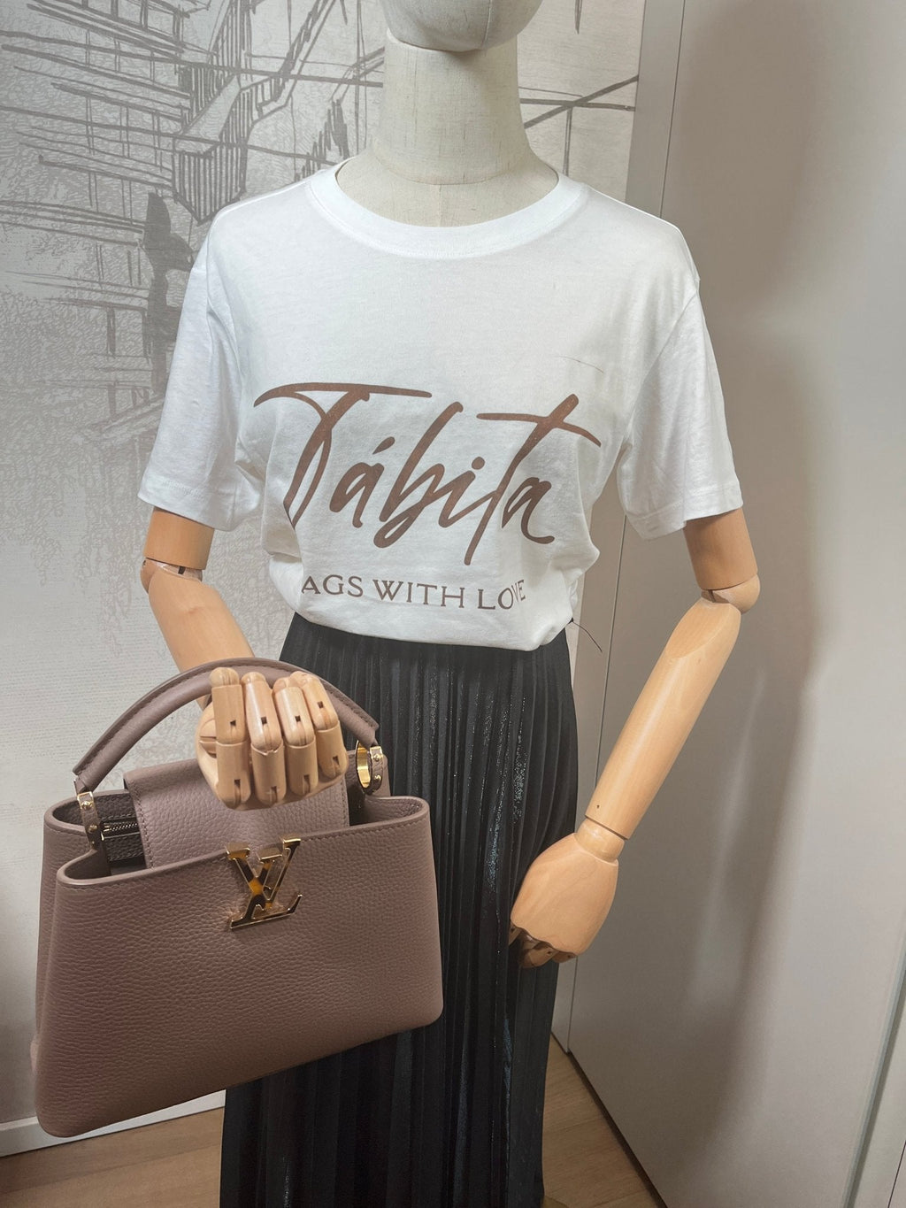 Capucines BB 2way Taurillon Leather Taupe