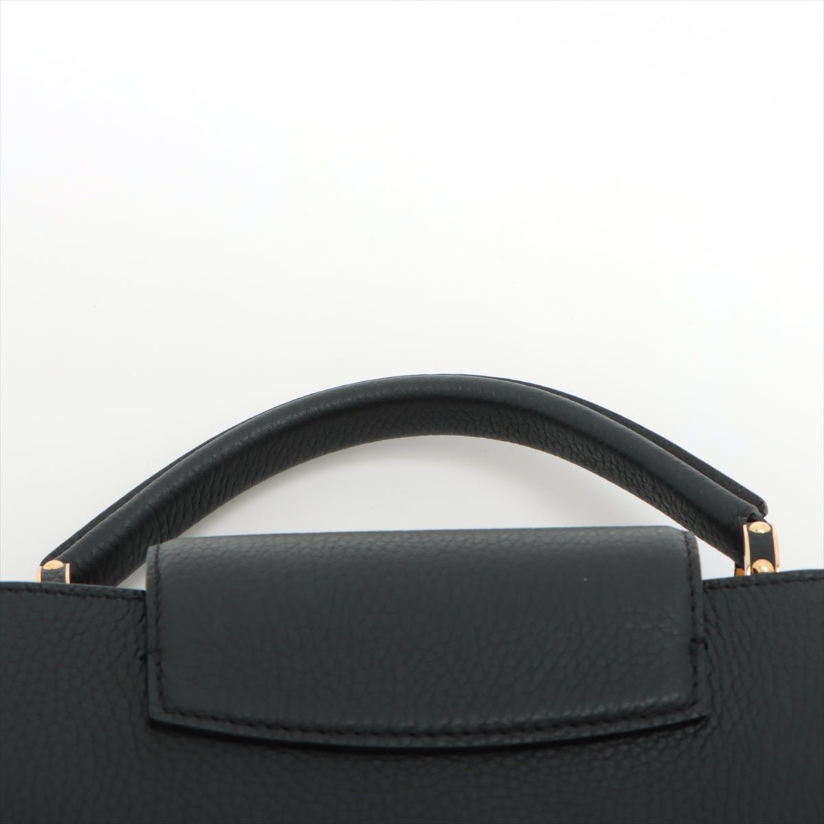Capucines BB 2way Taurillon Leather Trapped Leopard Black