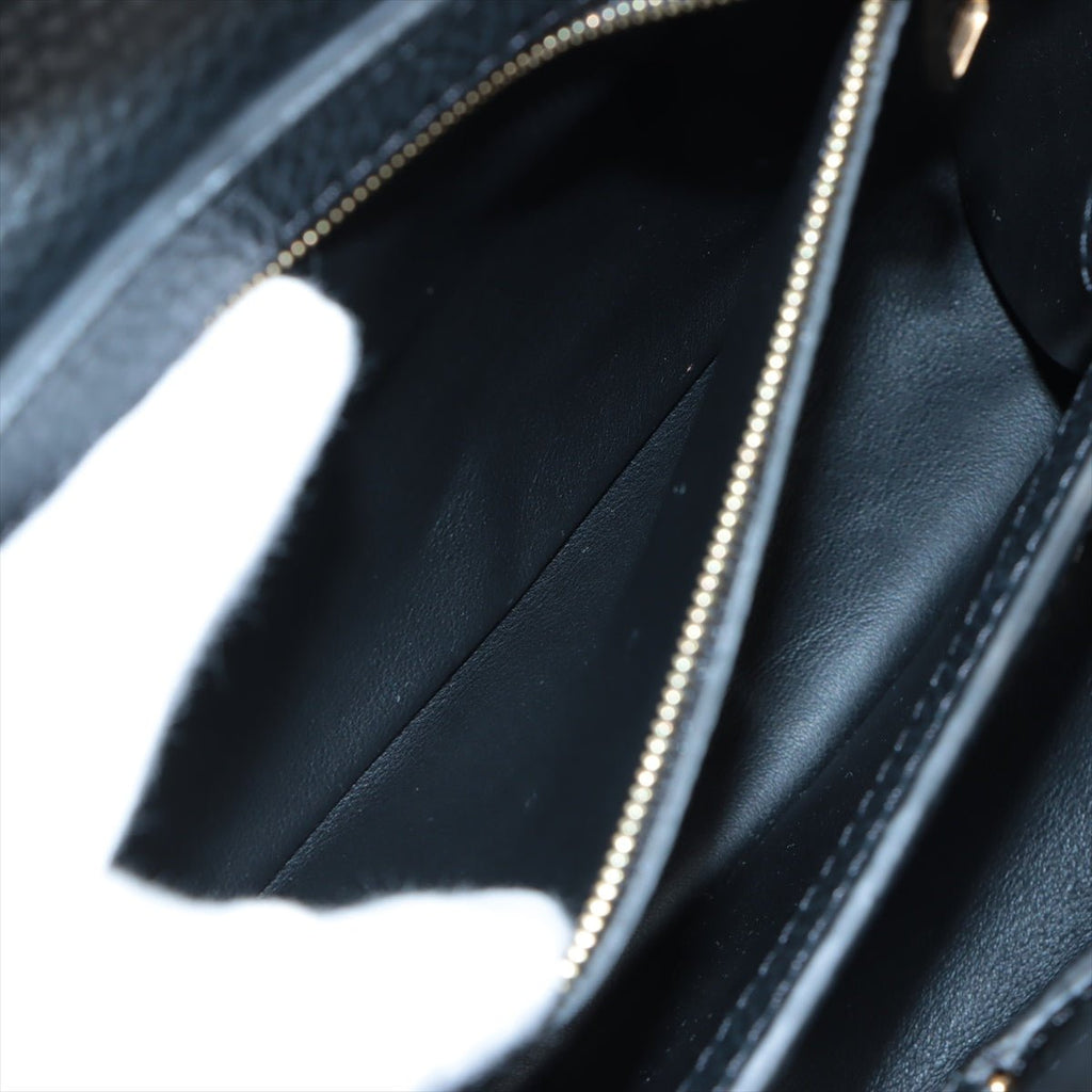Capucines BB 2way Taurillon Leather Trapped Leopard Black