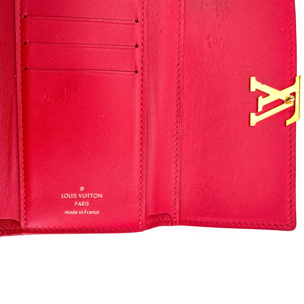 Capucines Compact Leather Red Wallet