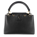Capucines MM Crown Black Leather