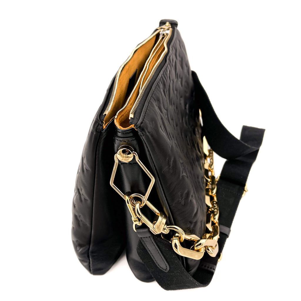 Coussin MM Black Leather