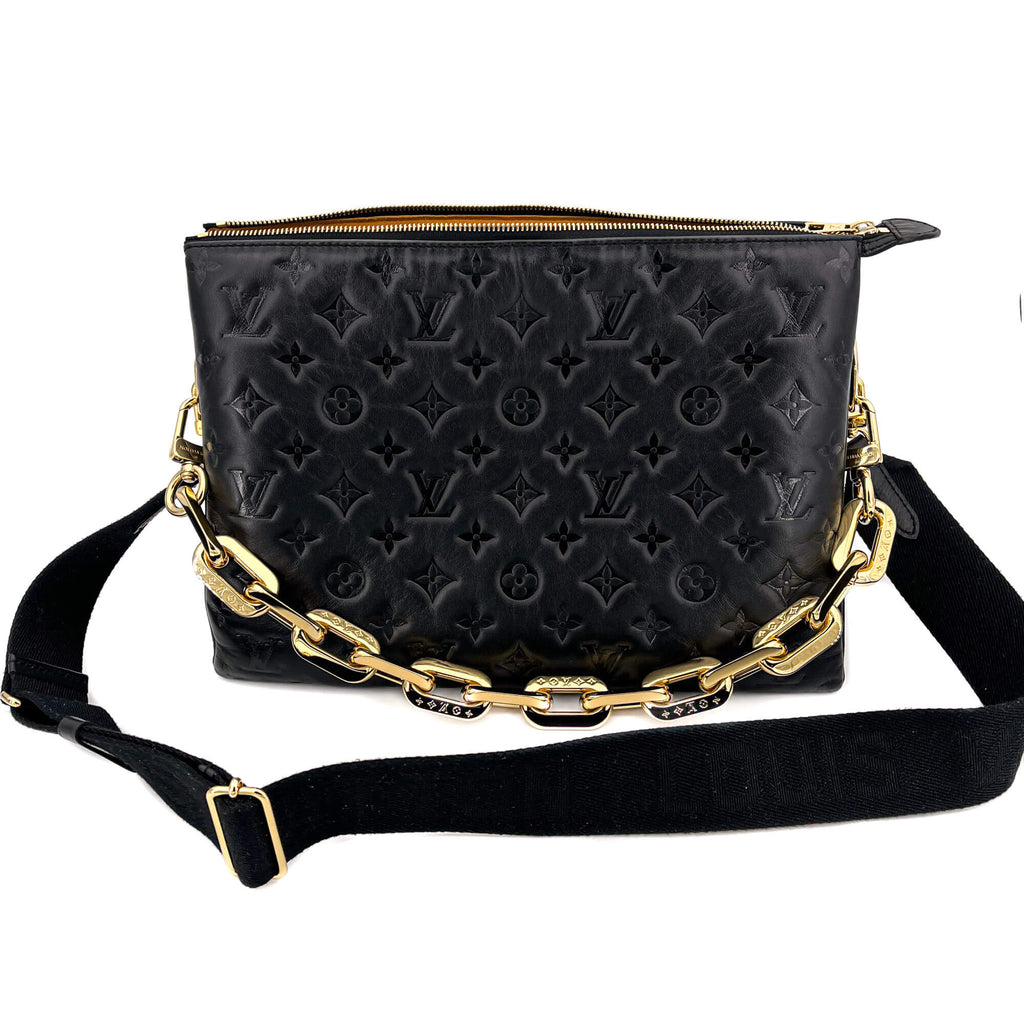 Coussin MM Black Leather