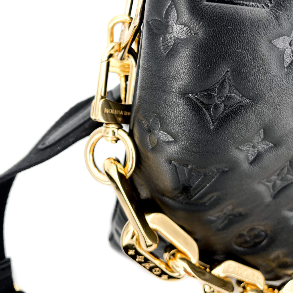Coussin MM Black Leather