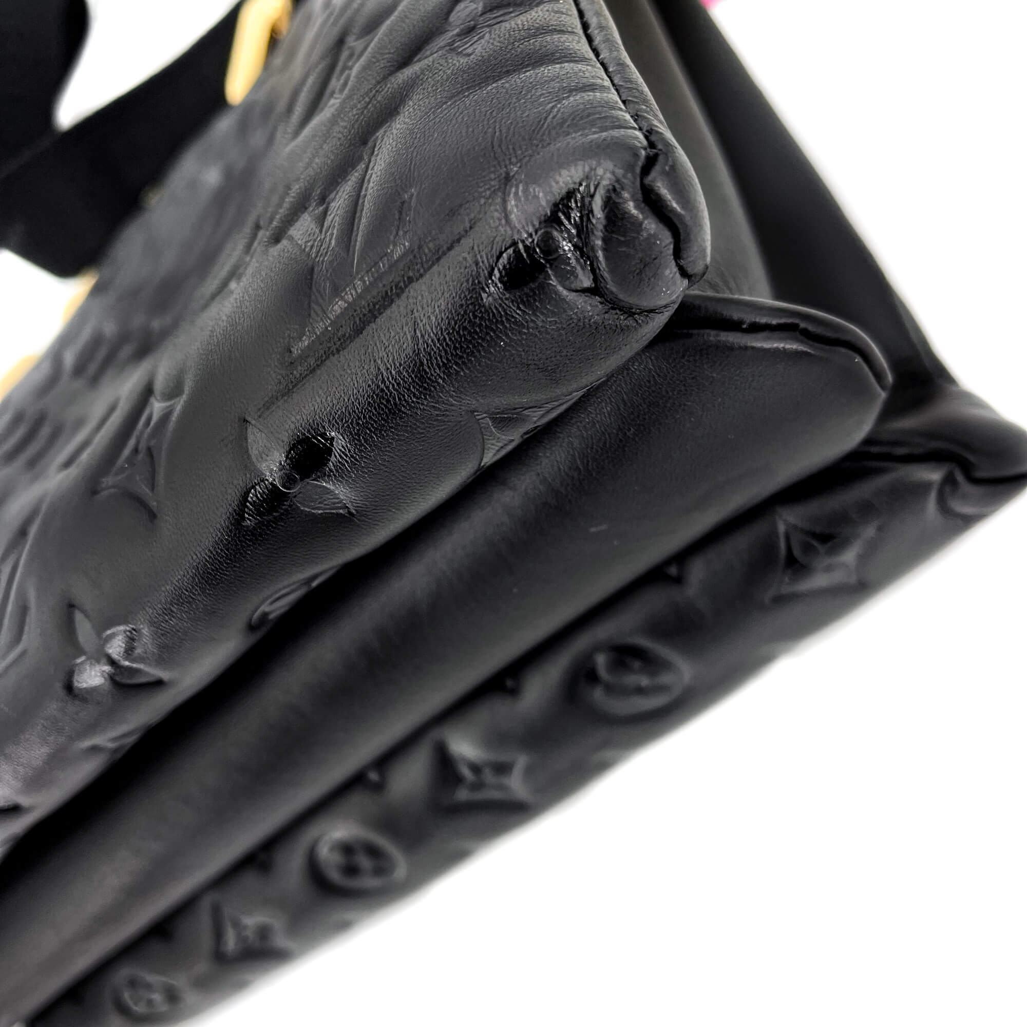 Coussin MM Black Leather