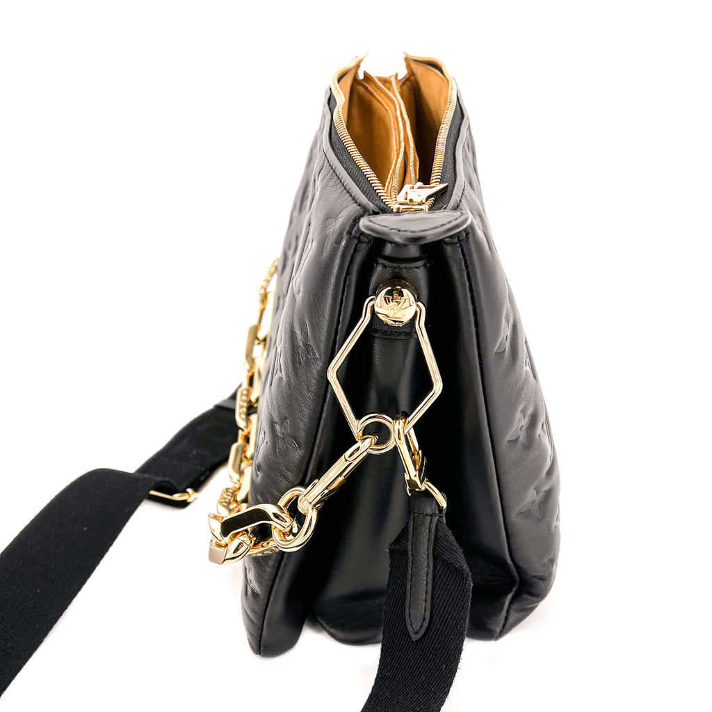 Coussin MM Black Leather