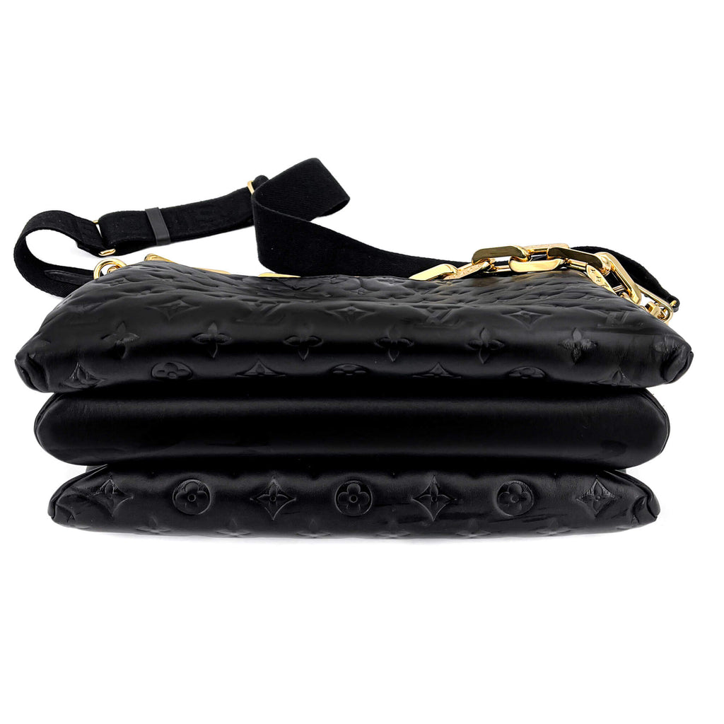 Coussin MM Black Leather