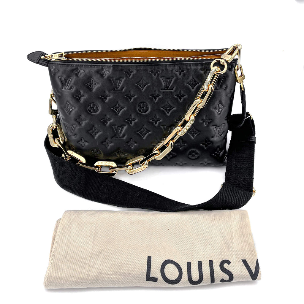 Coussin MM Black Leather