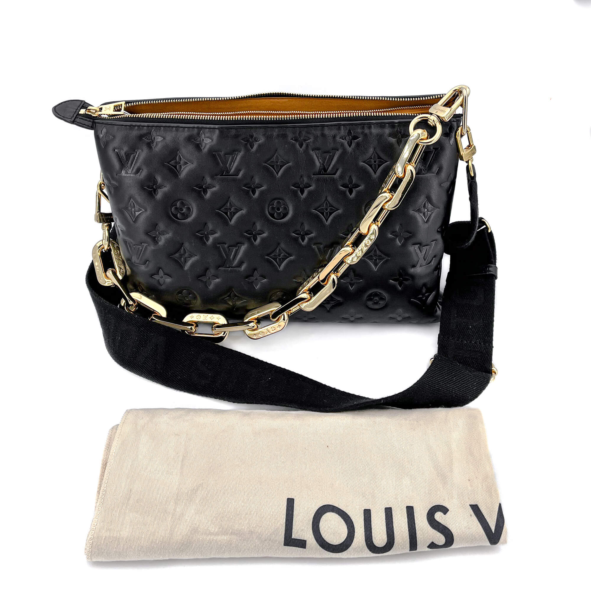 Coussin MM Black Leather