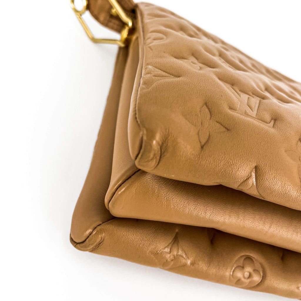 Coussin PM Beige Leather