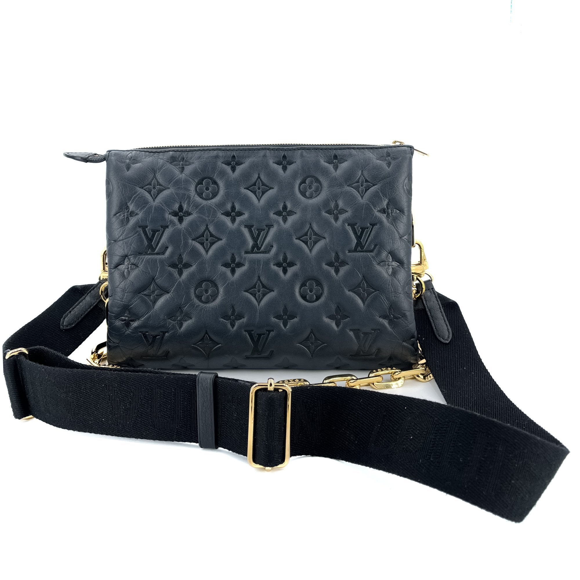 Coussin PM Black Leather
