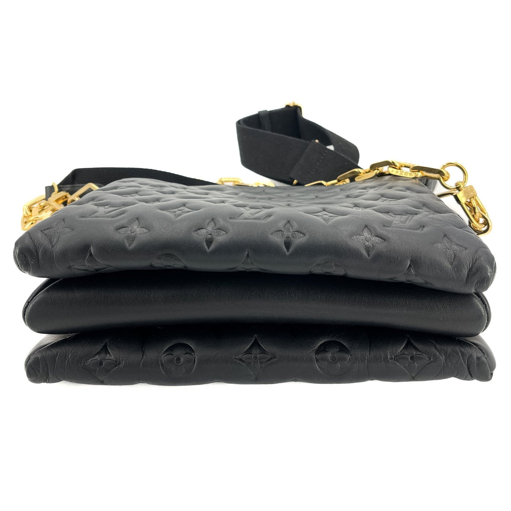 Coussin PM Black Leather