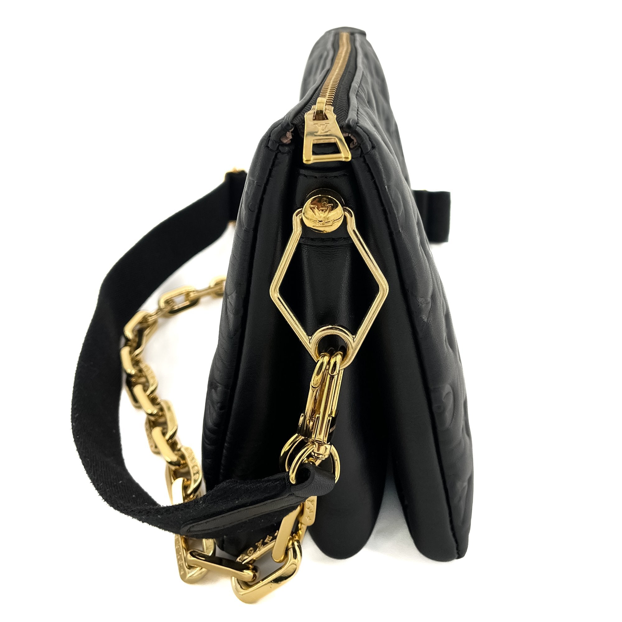 Coussin PM Black Leather