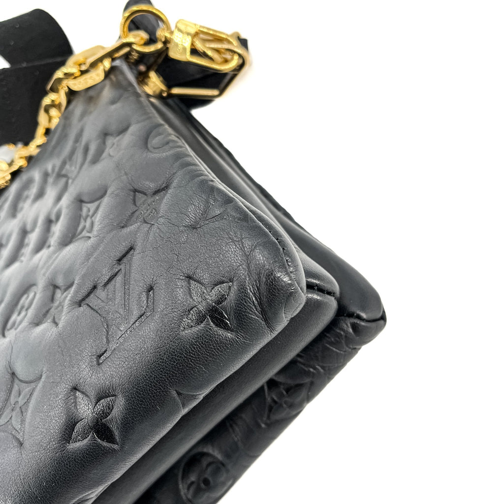 Coussin PM Black Leather