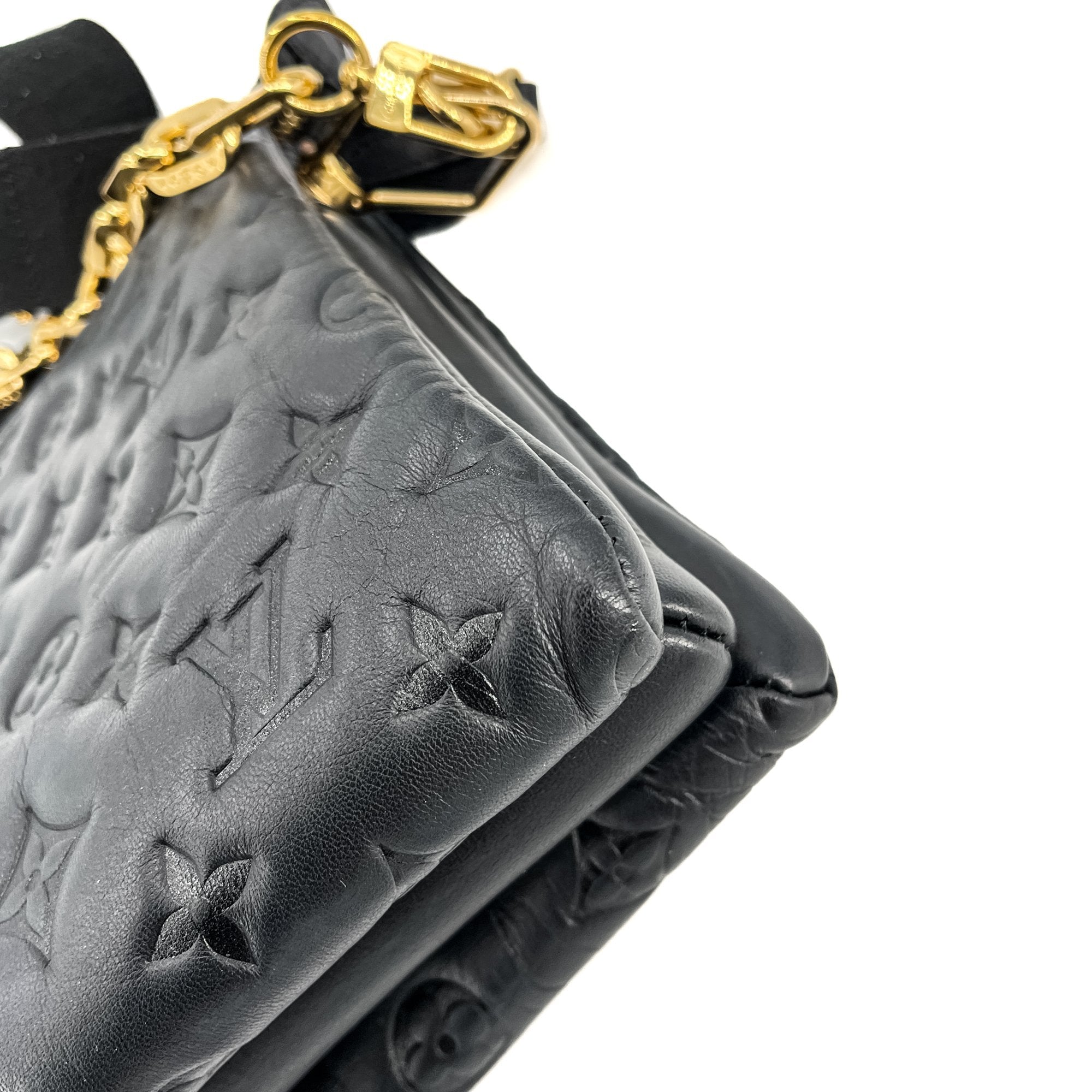 Coussin PM Black Leather