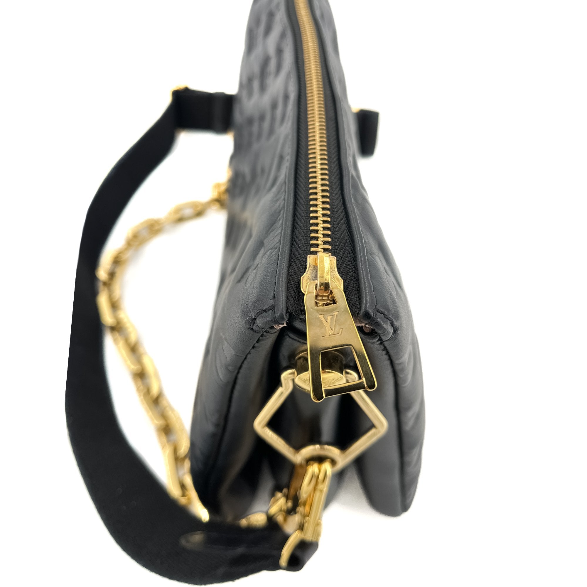 Coussin PM Black Leather