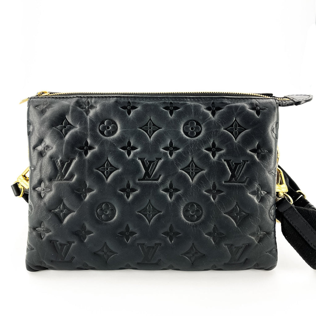 Coussin PM Black Leather