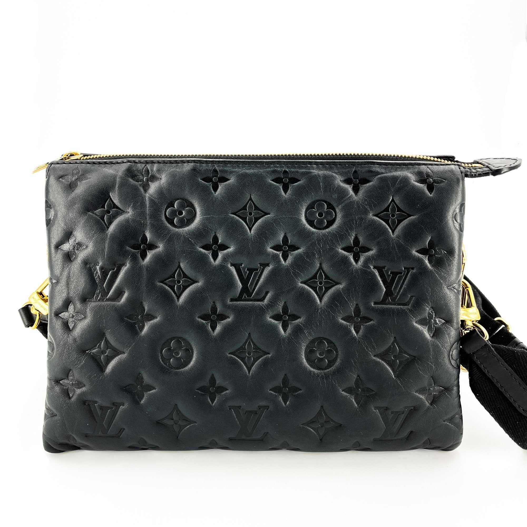 Coussin PM Black Leather