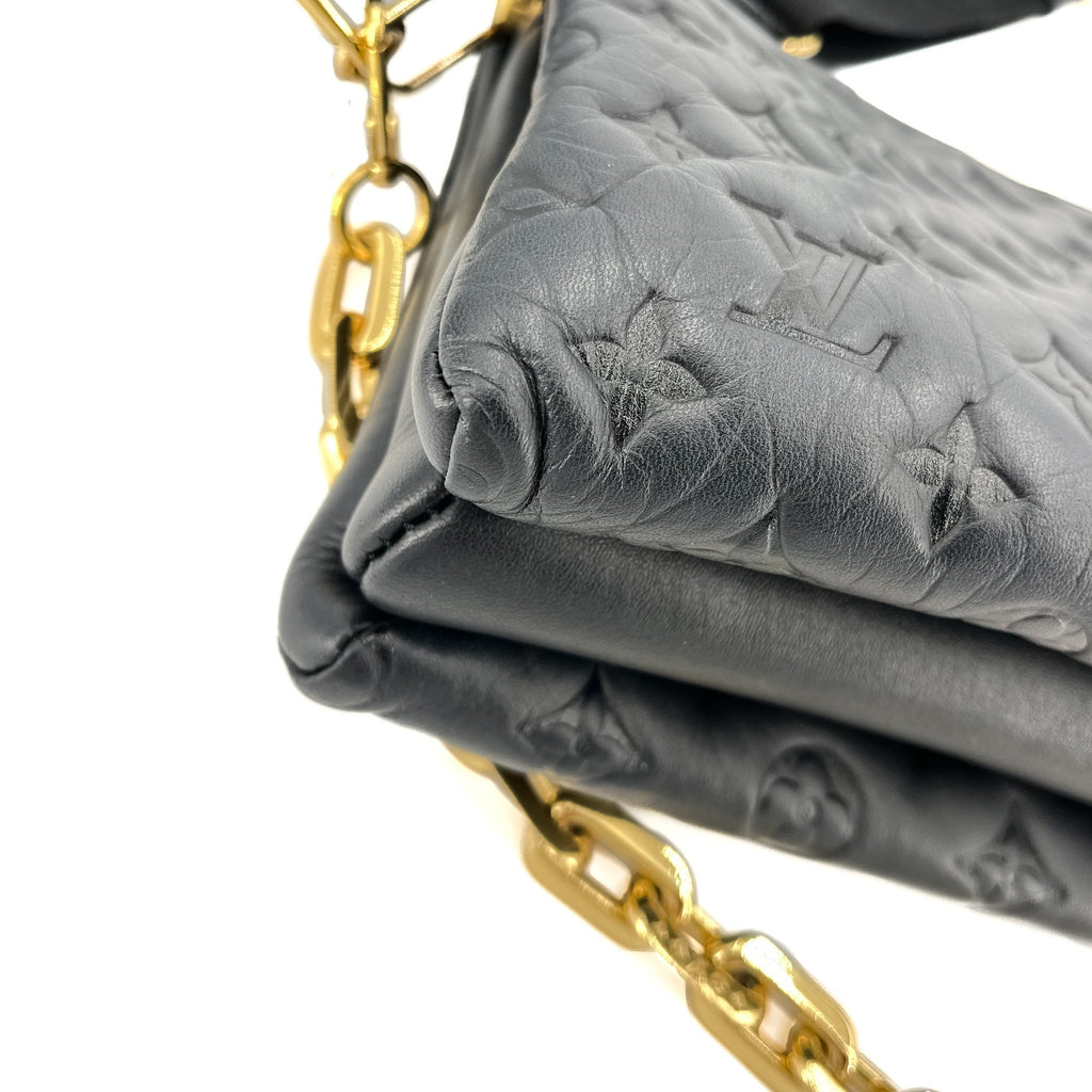 Coussin PM Black Leather