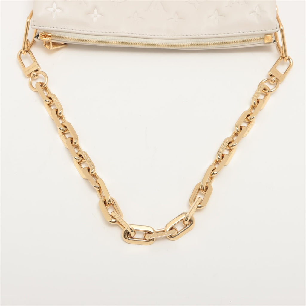 Coussin PM White Leather