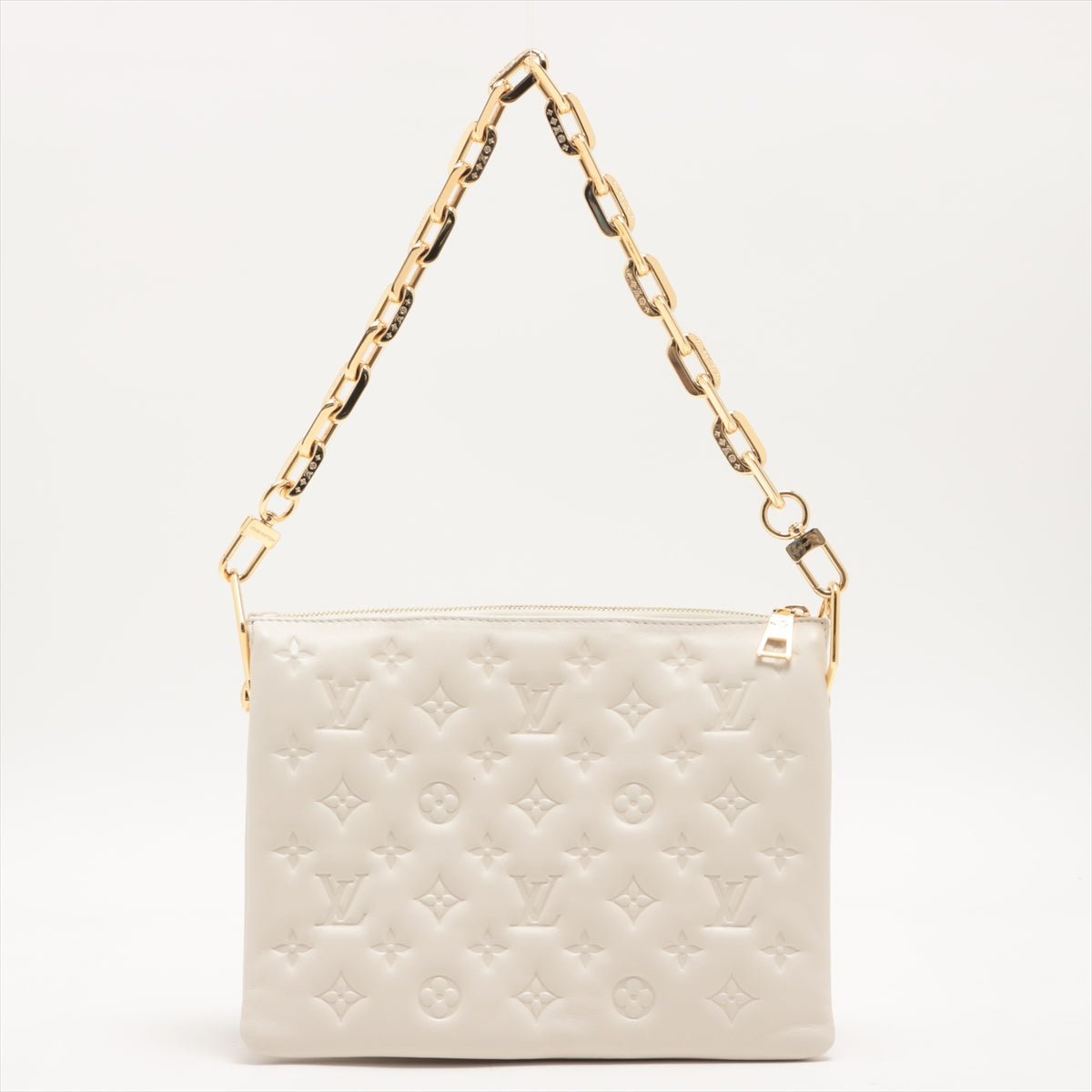 Coussin PM White Leather
