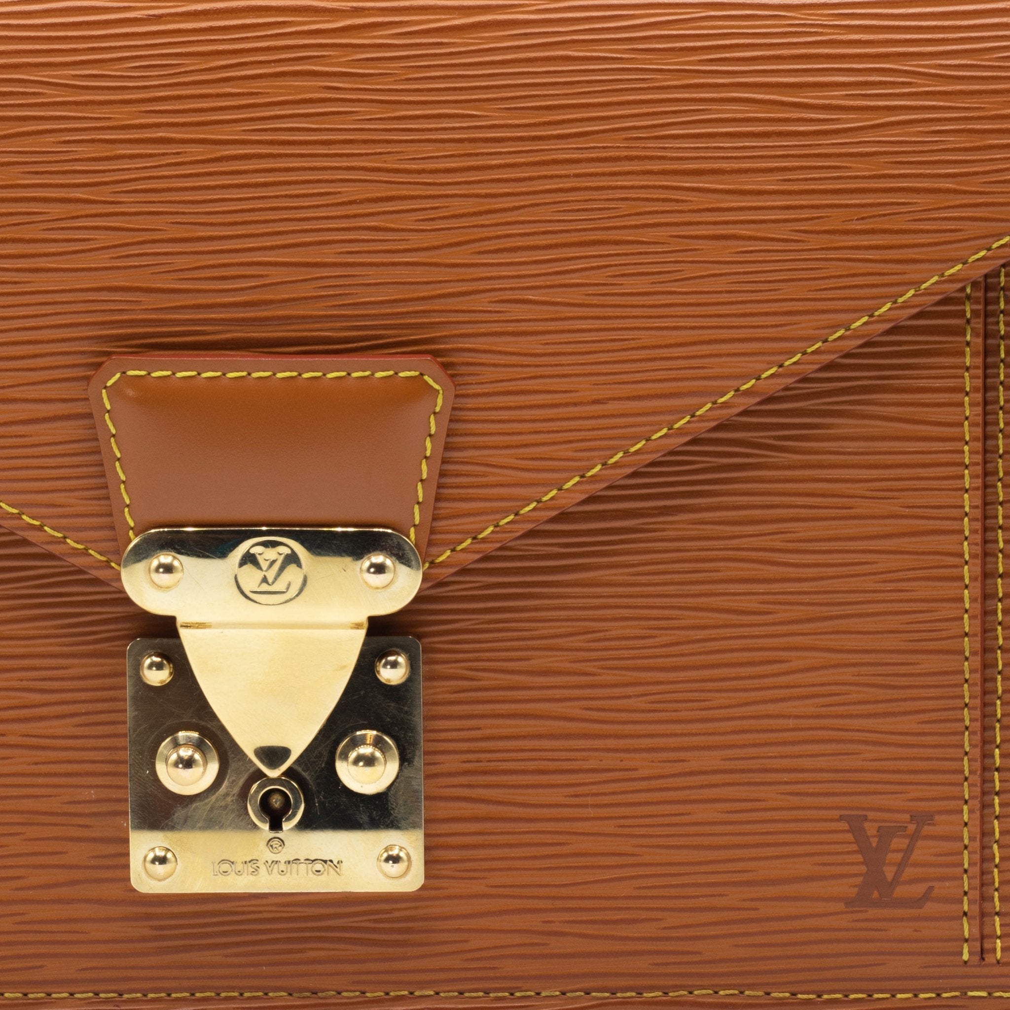 Epi Sellier Dragonne Clutch Brown  M52618