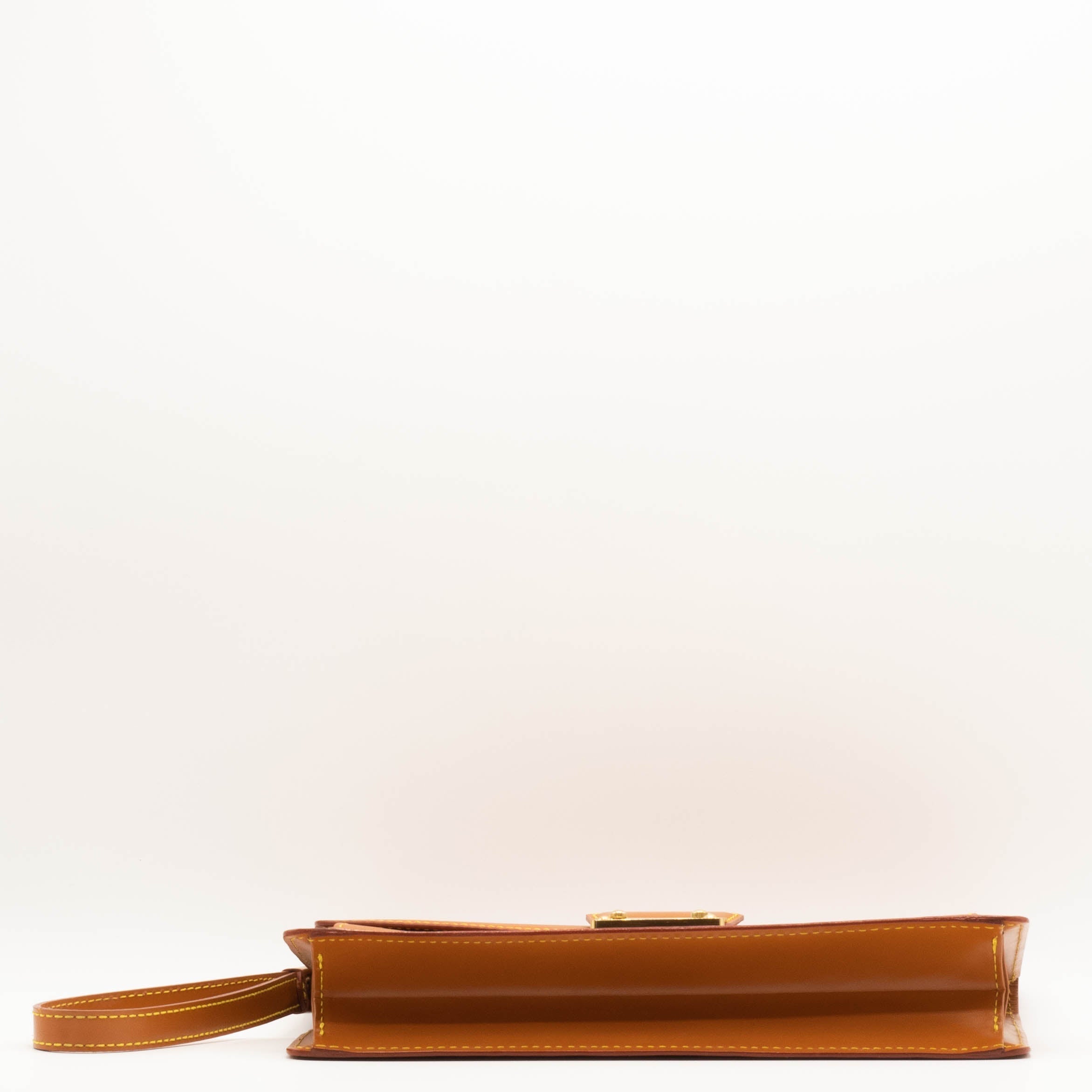 Epi Sellier Dragonne Clutch Brown  M52618