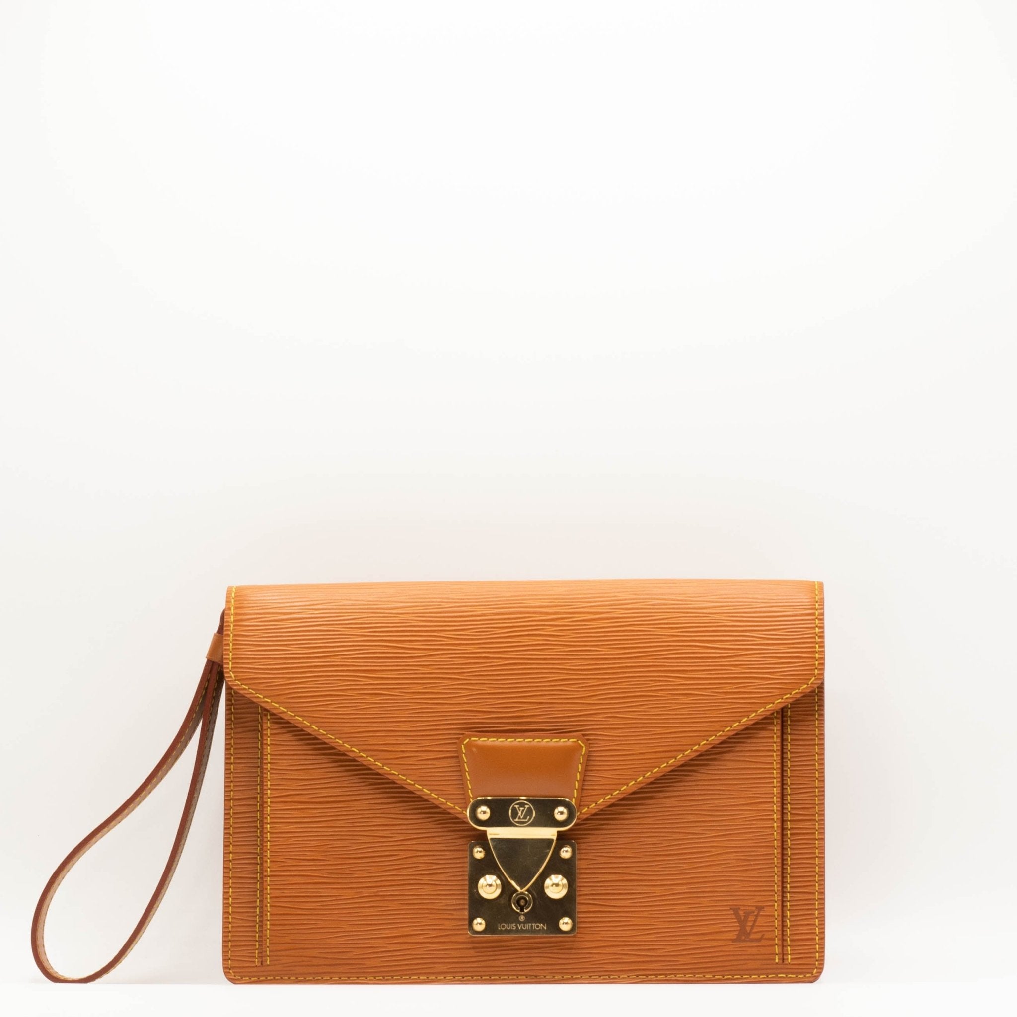 Epi Sellier Dragonne Clutch Brown  M52618