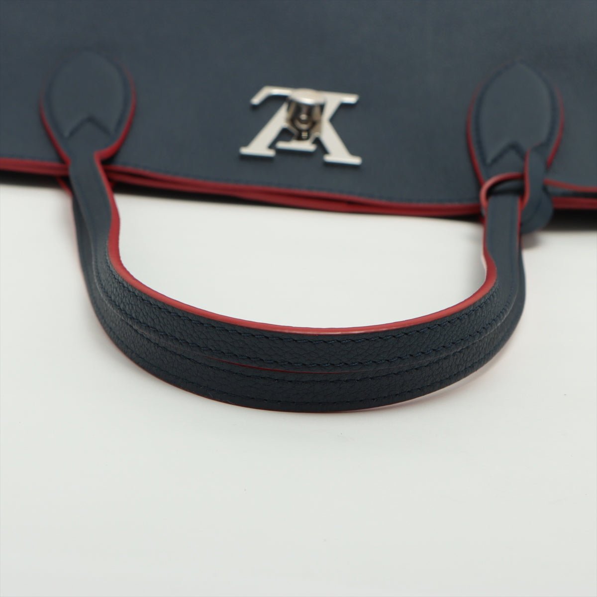 Lockme Go Leather Blue Navy Tote Bag