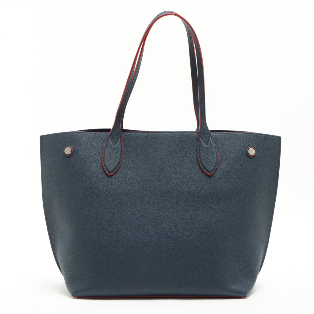 Lockme Go Leather Blue Navy Tote Bag