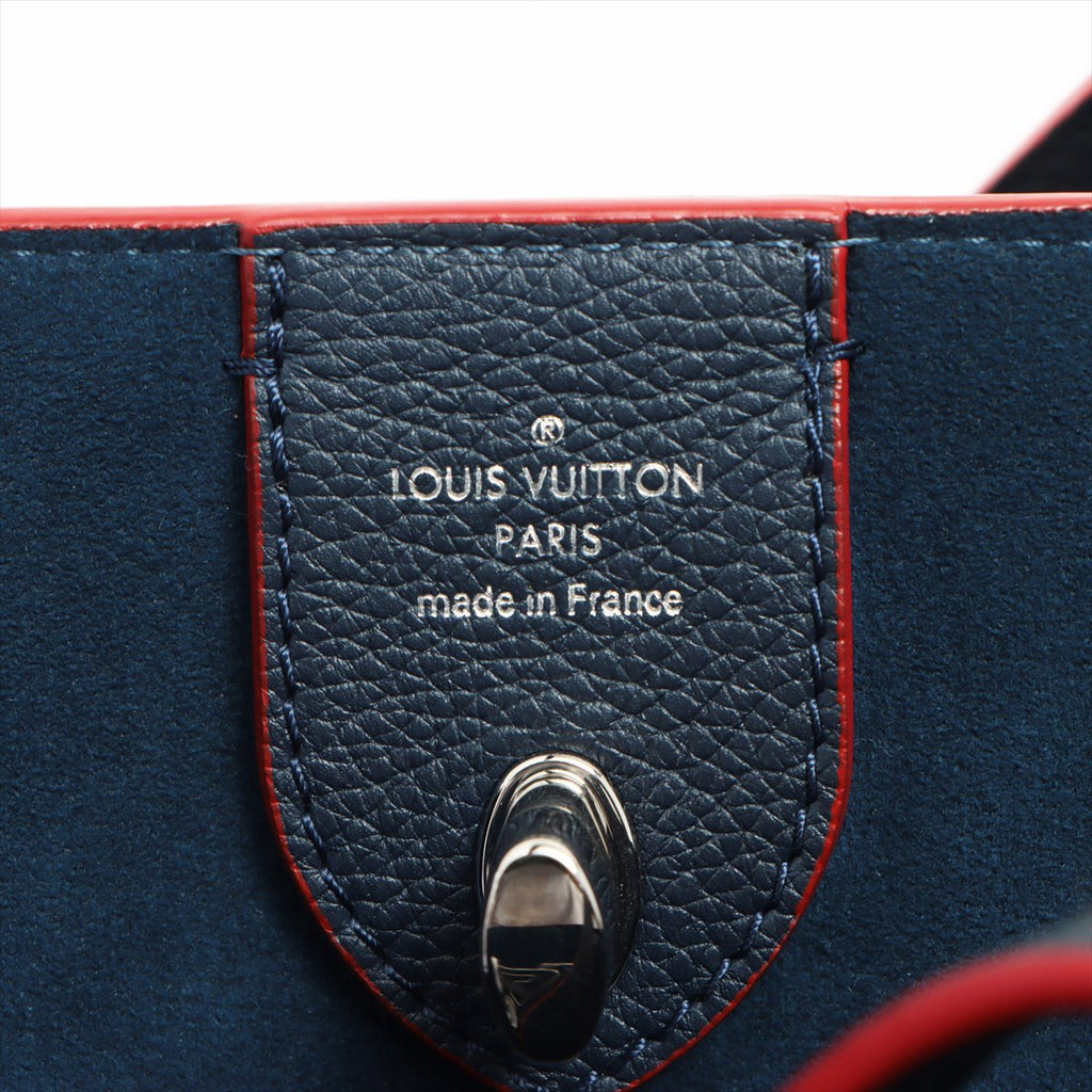 Lockme Go Leather Blue Navy Tote Bag