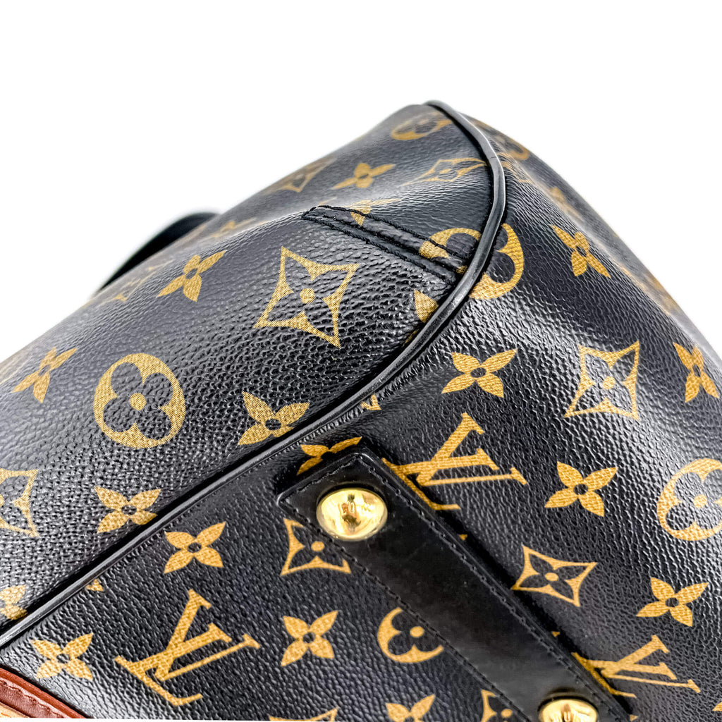 Mirage Griet Noir Monogram Canvas & Leather Bag