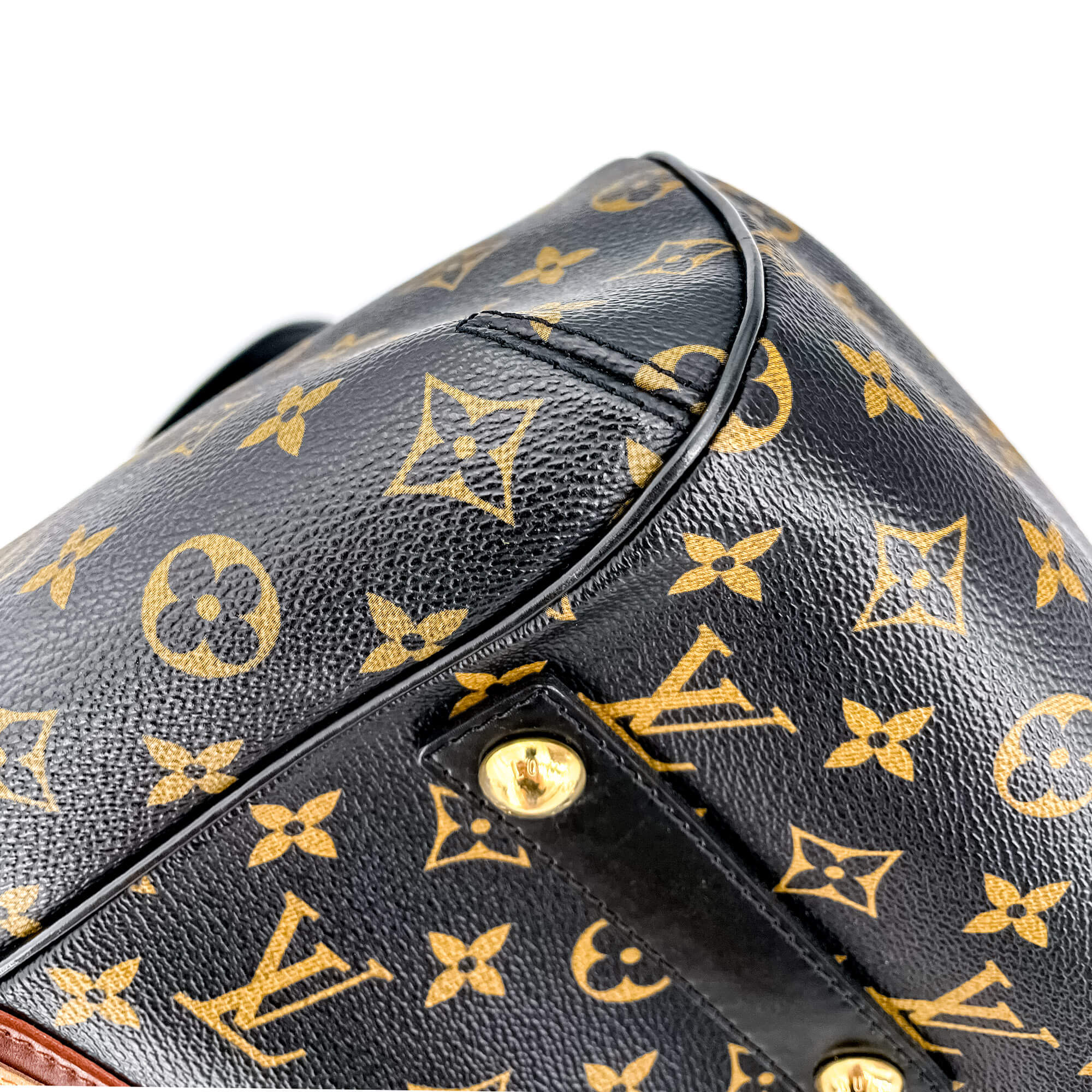 Mirage Griet Noir Monogram Canvas & Leather Bag
