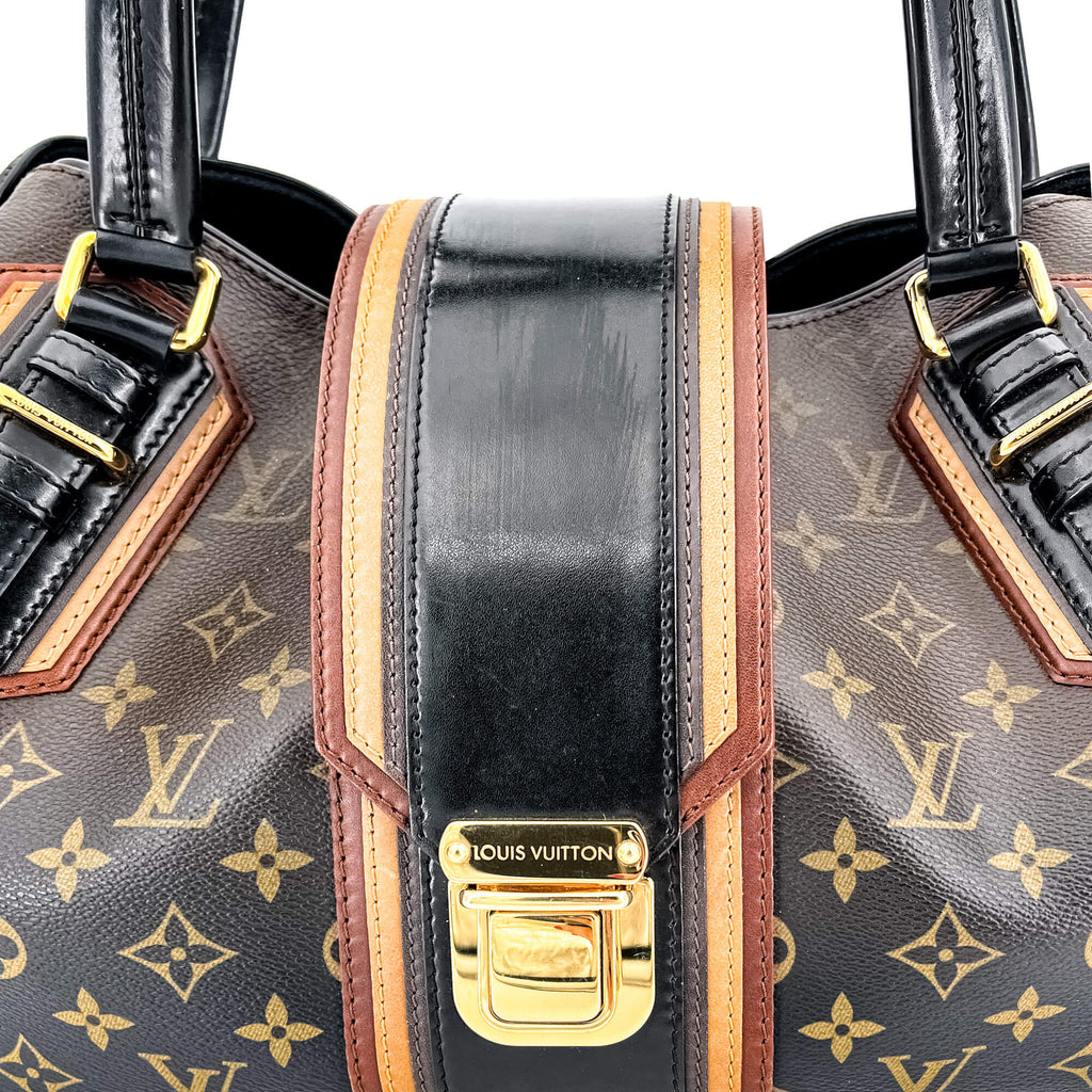 Mirage Griet Noir Monogram Canvas & Leather Bag