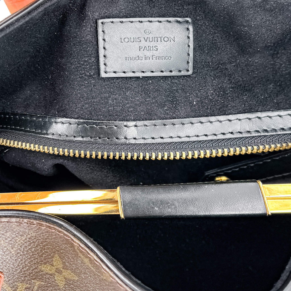 Mirage Griet Noir Monogram Canvas & Leather Bag