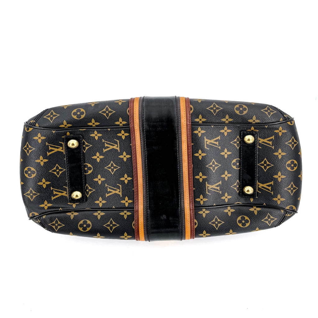 Mirage Griet Noir Monogram Canvas & Leather Bag