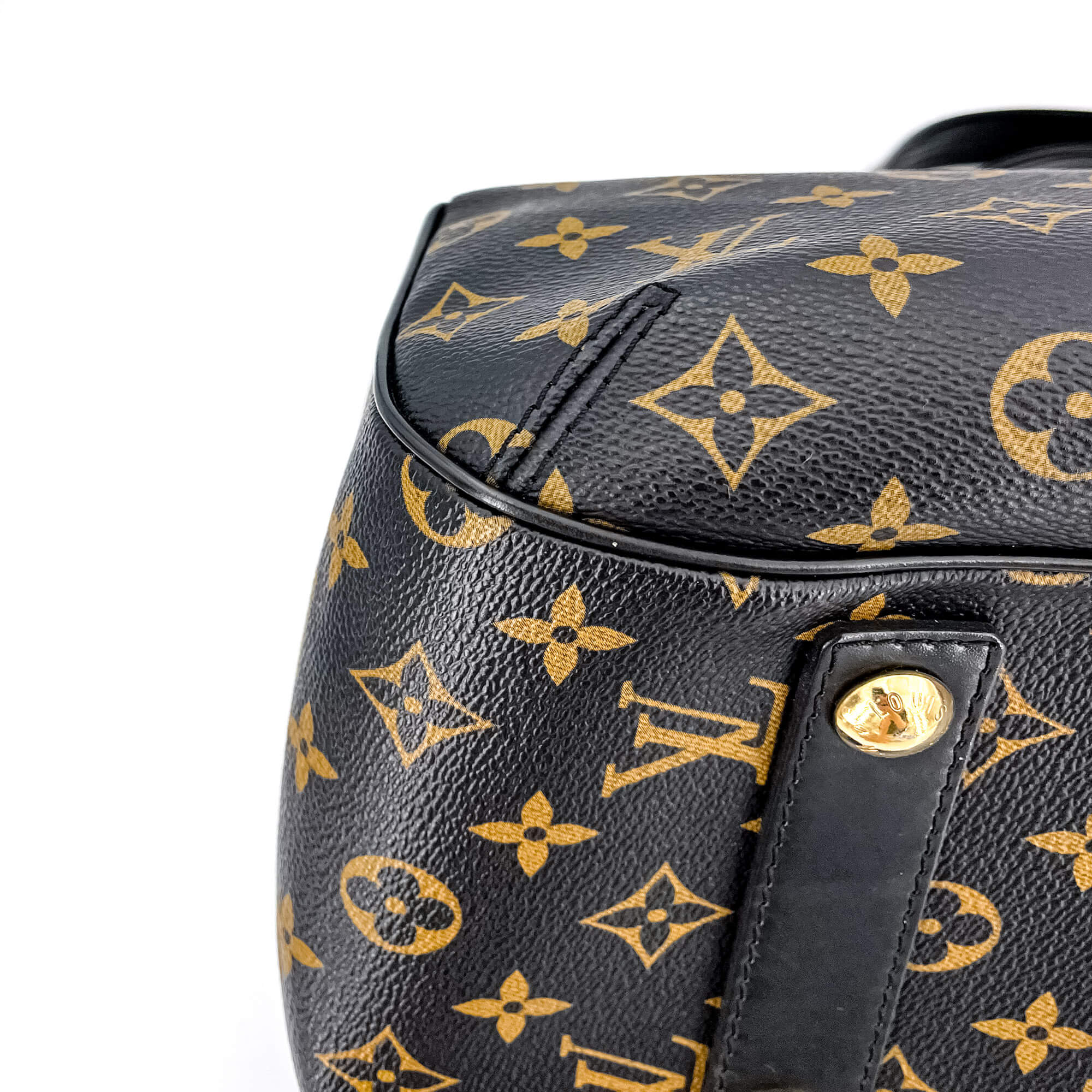 Mirage Griet Noir Monogram Canvas & Leather Bag